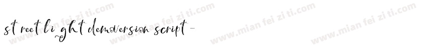 streetlightdemoversion script字体转换